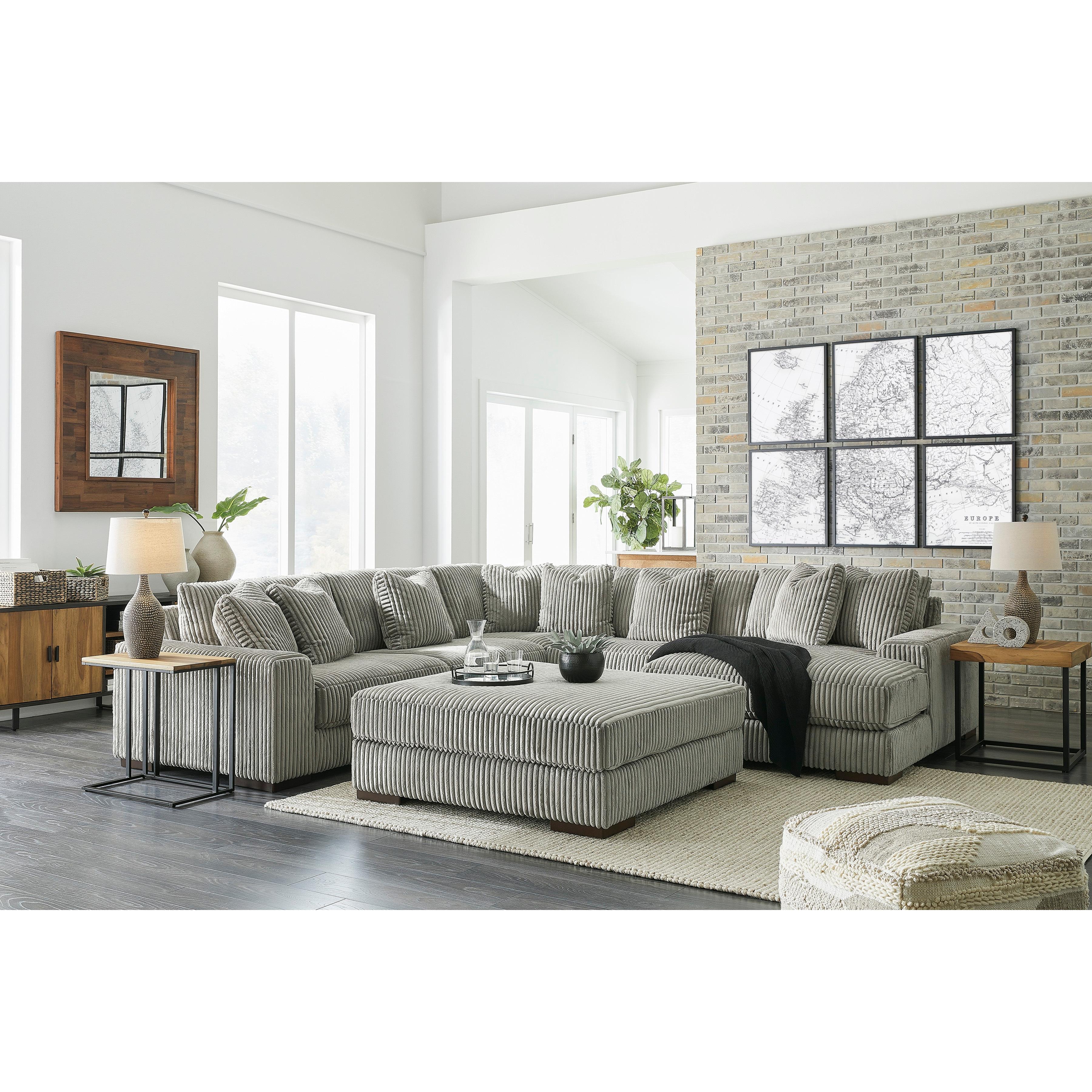 Swipe Furniture Exclusive Design Lindyn Fabric 5 pc Sectional 2110564/2110546/2110577/2110546/2110517