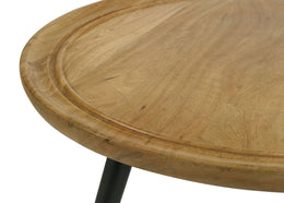 Zoe  Mango Wood Coffee and End Table Set Natural