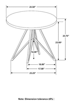 Hadi Round SmartTop Side End Table Cement and Gunmetal