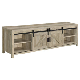 Madra 2-door Engineered Wood 79-inch TV Stand Dark Pine