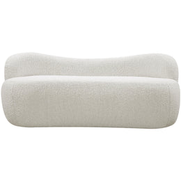 Meridian Flair Cream Boucle Fabric Bench