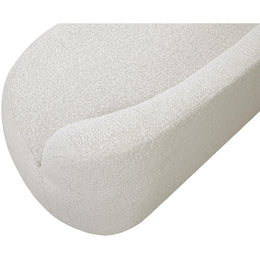 Meridian Flair Cream Boucle Fabric Bench