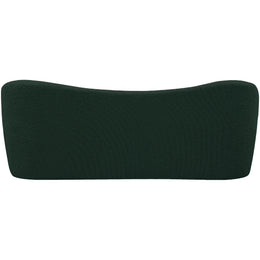 Meridian Flair Green Boucle Fabric Bench