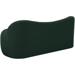 Meridian Flair Green Boucle Fabric Bench