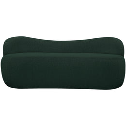 Meridian Flair Green Boucle Fabric Bench
