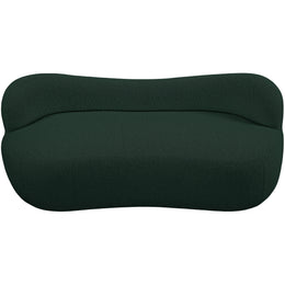 Meridian Flair Green Boucle Fabric Bench