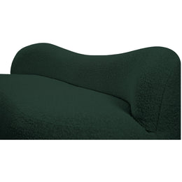 Meridian Flair Green Boucle Fabric Bench