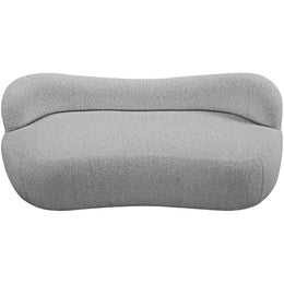 Meridian Flair Grey Boucle Fabric Bench