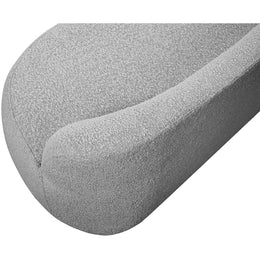 Meridian Flair Grey Boucle Fabric Bench