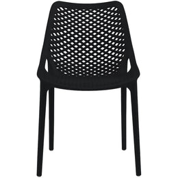 Meridian Mykonos Black Outdoor Patio Dining Chair