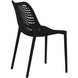 Meridian Mykonos Black Outdoor Patio Dining Chair