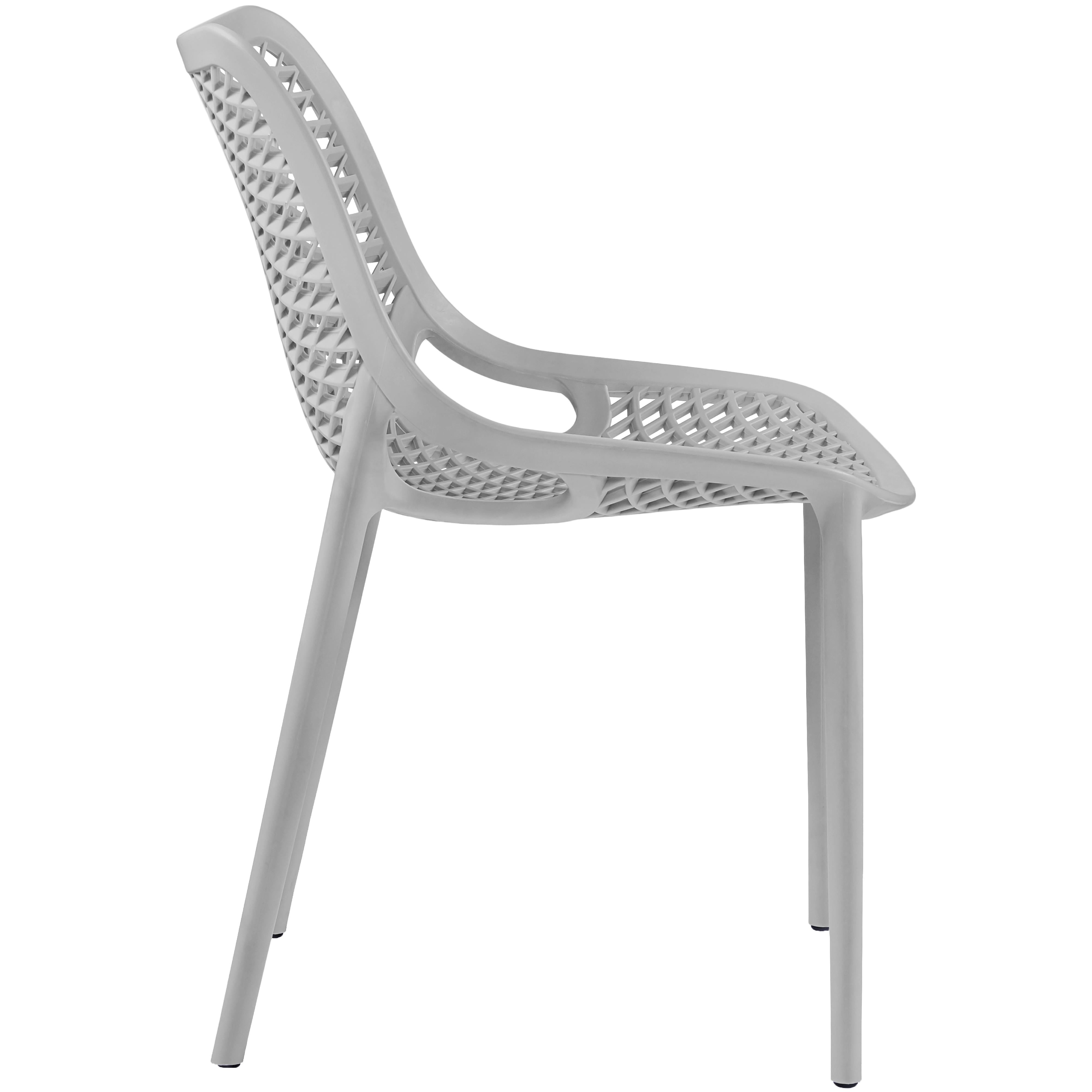 Meridian Mykonos Grey Outdoor Patio Dining Chair