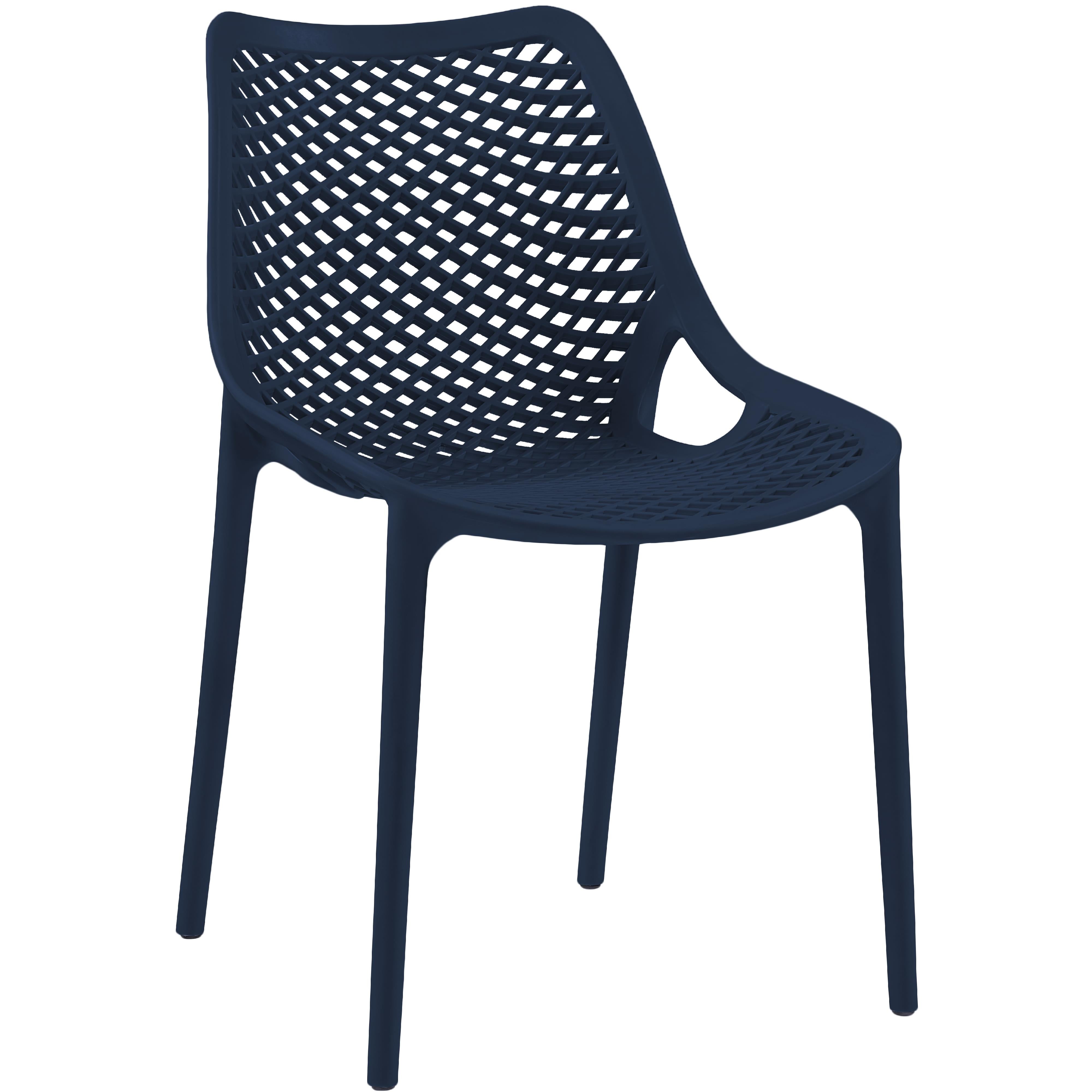 Meridian Mykonos Navy Outdoor Patio Dining Chair