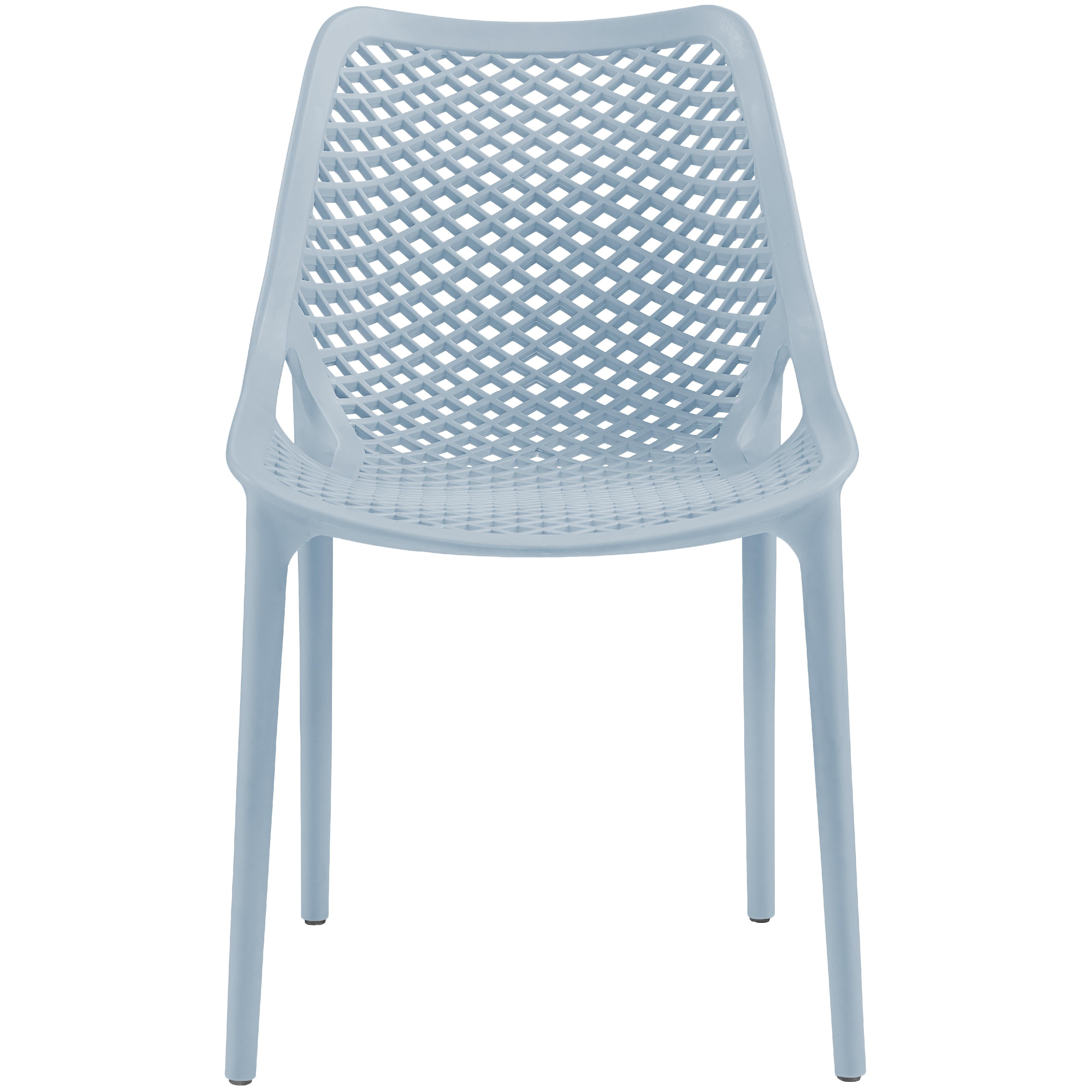 Meridian Mykonos Sky Blue Outdoor Patio Dining Chair
