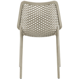 Meridian Mykonos Taupe Outdoor Patio Dining Chair