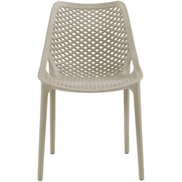 Meridian Mykonos Taupe Outdoor Patio Dining Chair