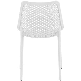 Meridian Mykonos White Outdoor Patio Dining Chair