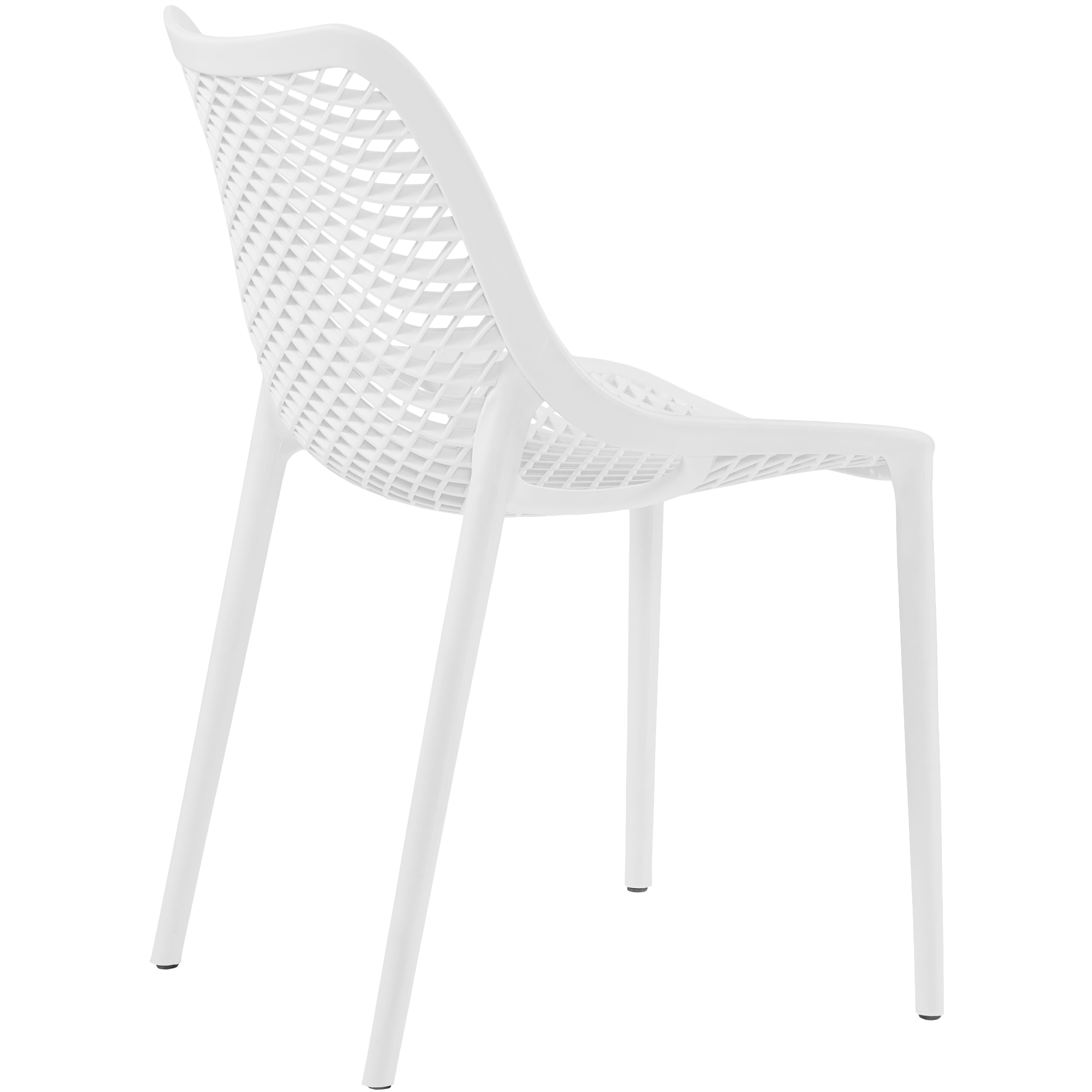 Meridian Mykonos White Outdoor Patio Dining Chair