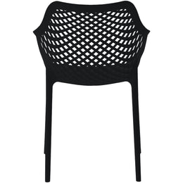 Meridian Mykonos Black Outdoor Patio Dining Chair