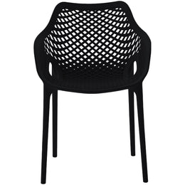 Meridian Mykonos Black Outdoor Patio Dining Chair