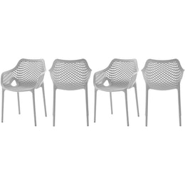 Meridian Mykonos Grey Outdoor Patio Dining Chair