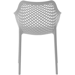Meridian Mykonos Grey Outdoor Patio Dining Chair