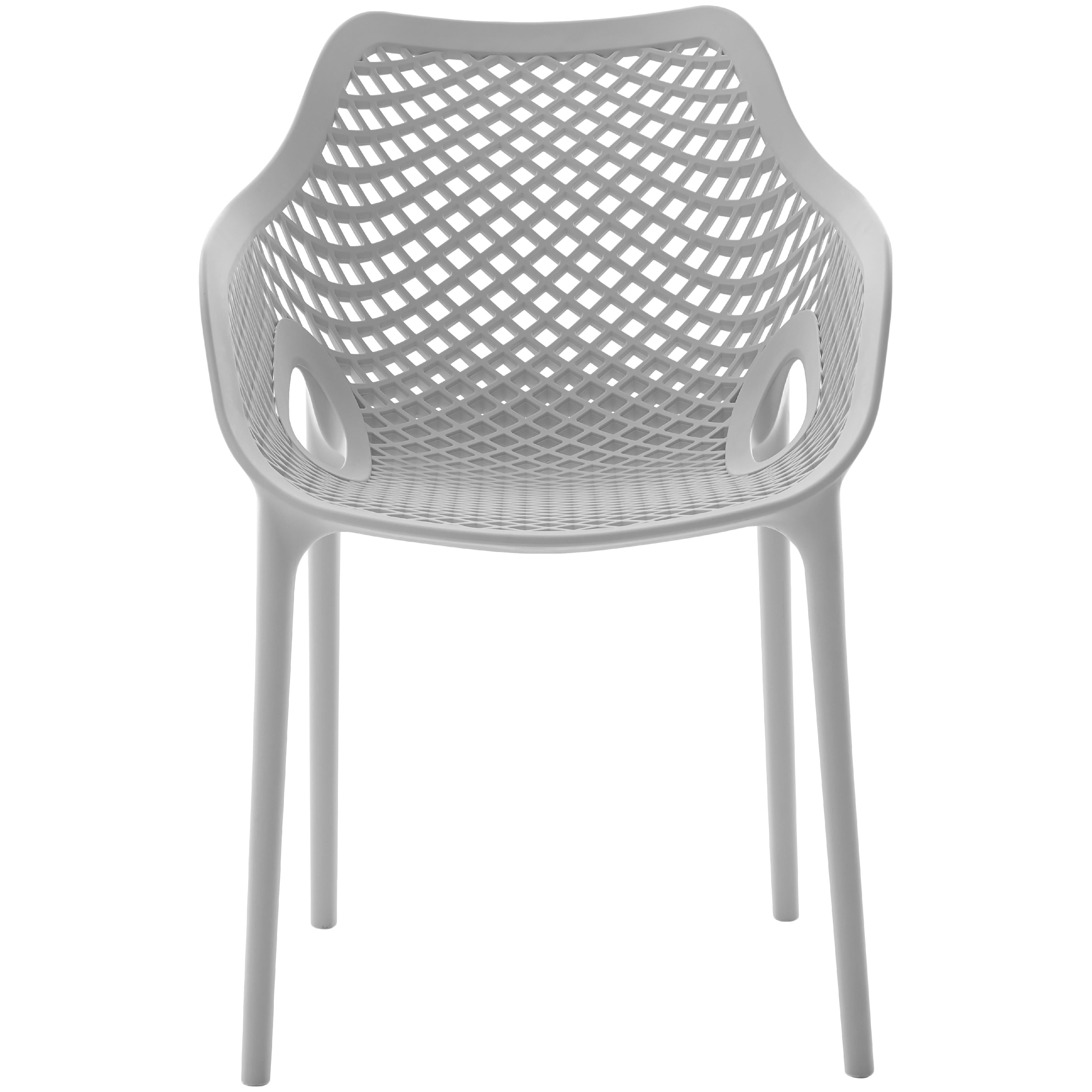 Meridian Mykonos Grey Outdoor Patio Dining Chair