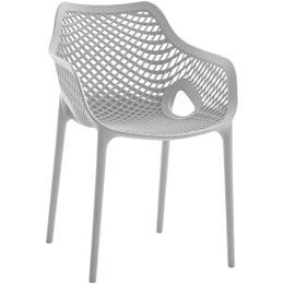 Meridian Mykonos Grey Outdoor Patio Dining Chair