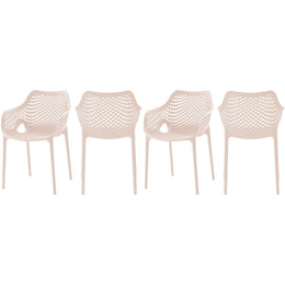 Meridian Mykonos Pink Outdoor Patio Dining Chair