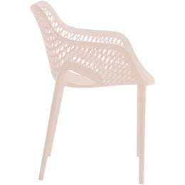 Meridian Mykonos Pink Outdoor Patio Dining Chair