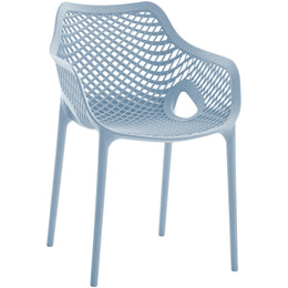 Meridian Mykonos Sky Blue Outdoor Patio Dining Chair