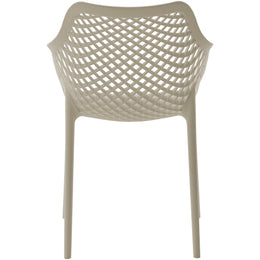 Meridian Mykonos Taupe Outdoor Patio Dining Chair
