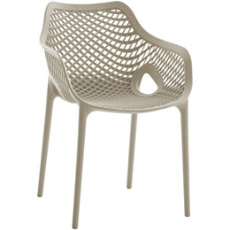 Meridian Mykonos Taupe Outdoor Patio Dining Chair