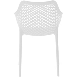Meridian Mykonos White Outdoor Patio Dining Chair