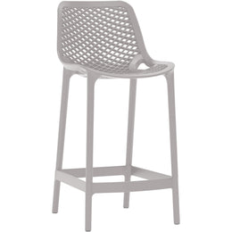 Meridian Mykonos Grey Outdoor Patio Stool