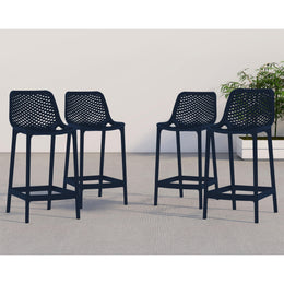 Meridian Mykonos Navy Outdoor Patio Stool