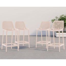 Meridian Mykonos Pink Outdoor Patio Stool