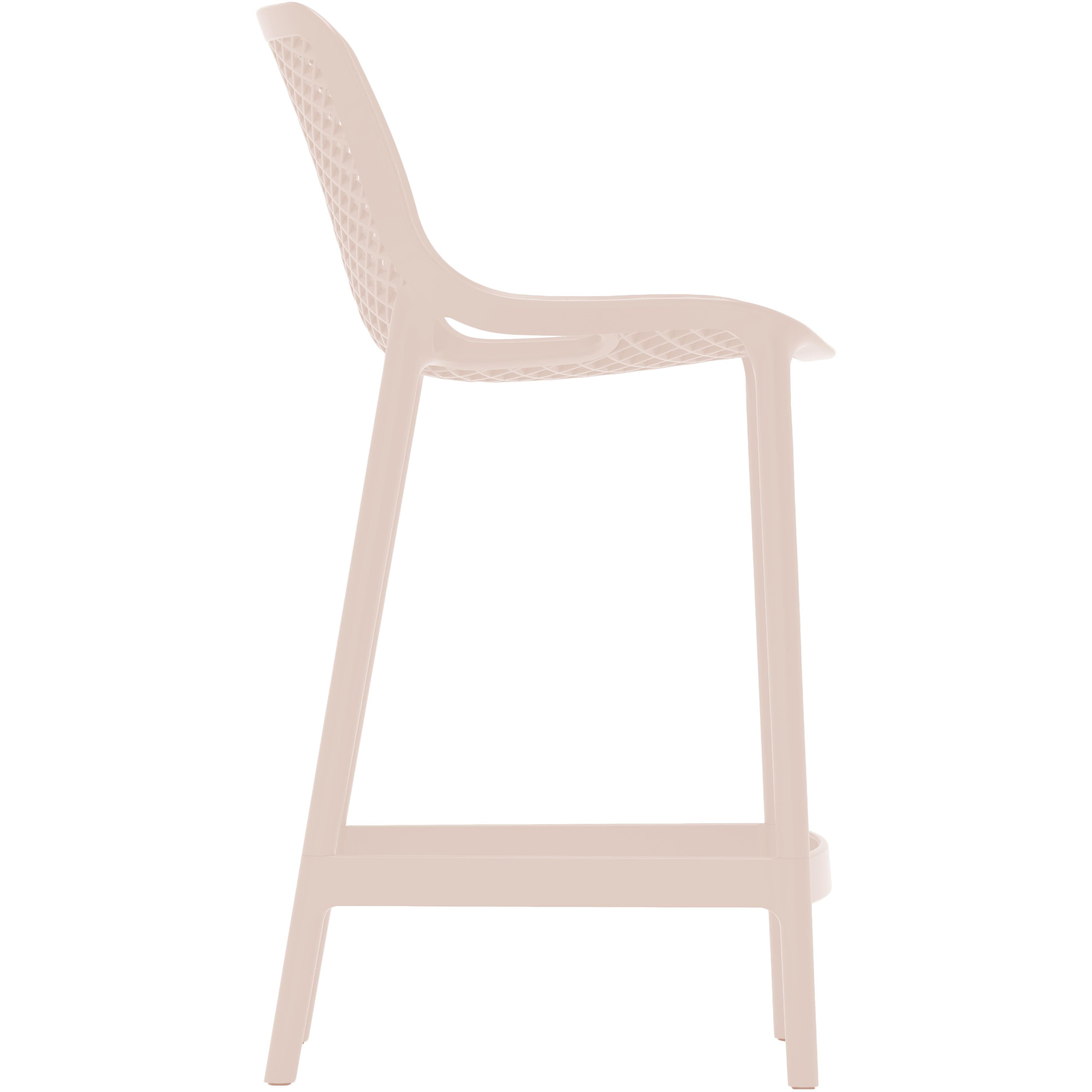 Meridian Mykonos Pink Outdoor Patio Stool