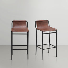 Meridian Dax Brown Vegan Leather Counter Stool