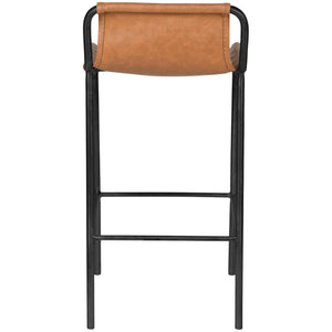 Meridian Dax Cognac Vegan Leather Counter Stool