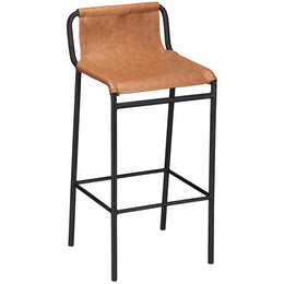 Meridian Dax Cognac Vegan Leather Counter Stool
