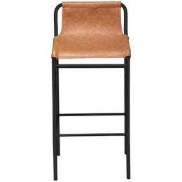 Meridian Dax Cognac Vegan Leather Counter Stool