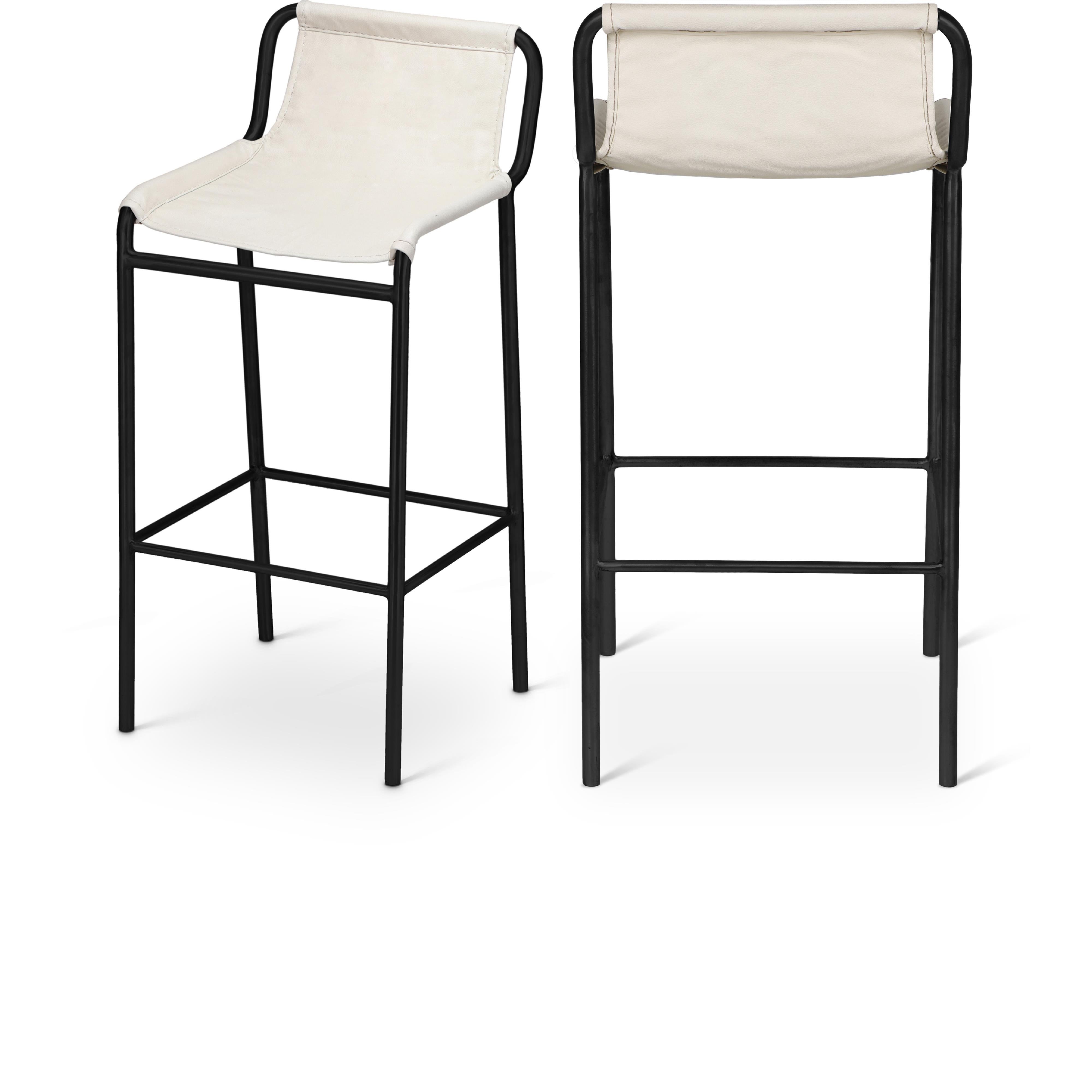 Meridian Dax Cream Vegan Leather Counter Stool