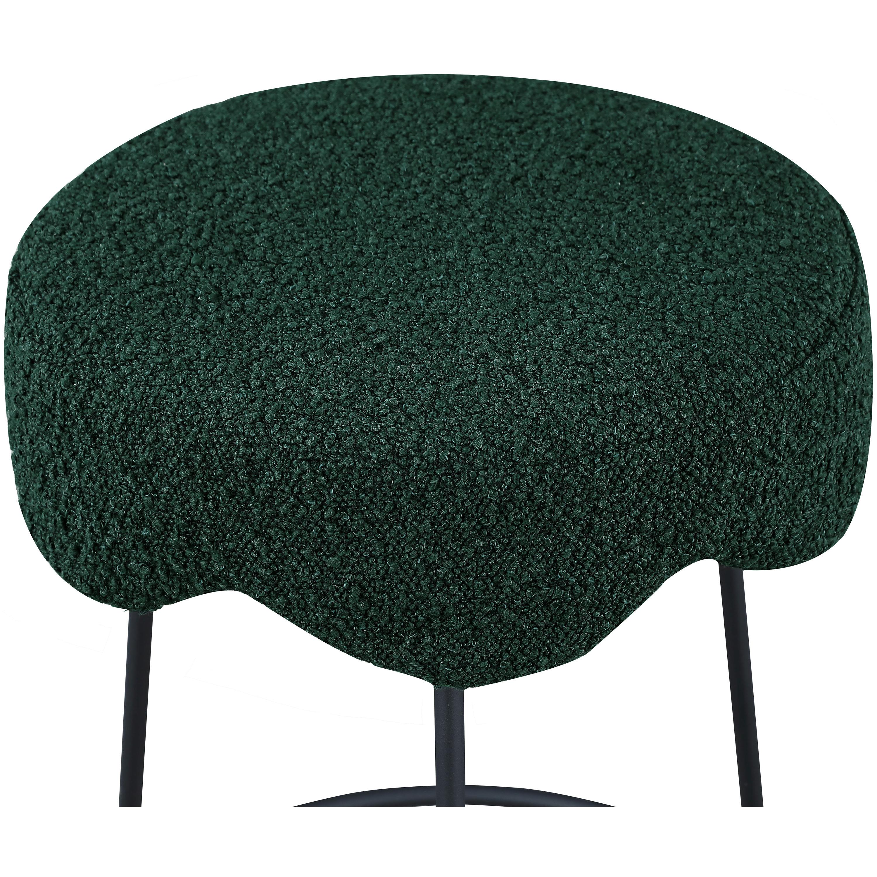 Meridian Fleur Green Fabric Counter Stool