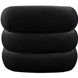Meridian Roxbury Black Velvet Accent Chair