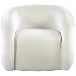 Meridian Roxbury Cream Velvet Accent Chair