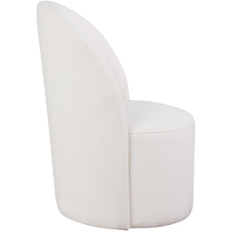Meridian Hautely Cream Boucle Fabric Accent Chair