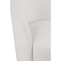 Meridian Hautely Cream Boucle Fabric Accent Chair