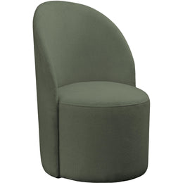 Meridian Hautely Green Boucle Fabric Accent Chair