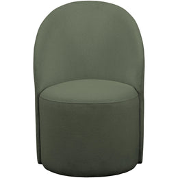 Meridian Hautely Green Boucle Fabric Accent Chair
